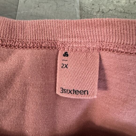 3sixteen Mens 2 Pack Heavyweight Crewneck Short Sleeve Pocket T-Shirts 2X NEW - Picture 4 of 5